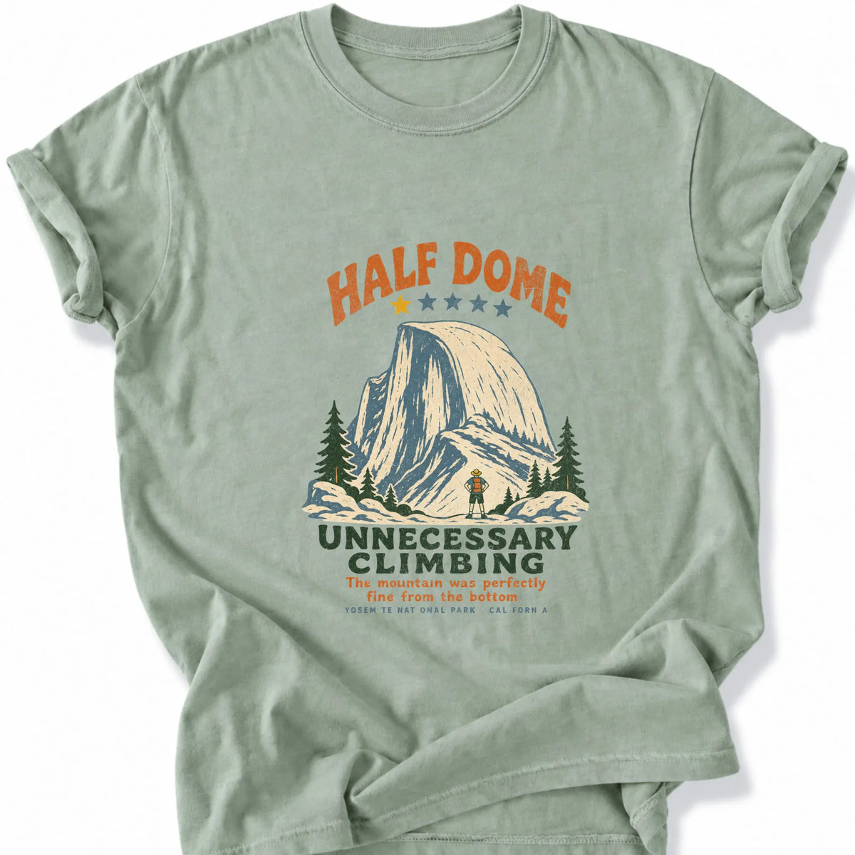 Printify T-Shirt Bay / S 1 star - Half dome unnescessary