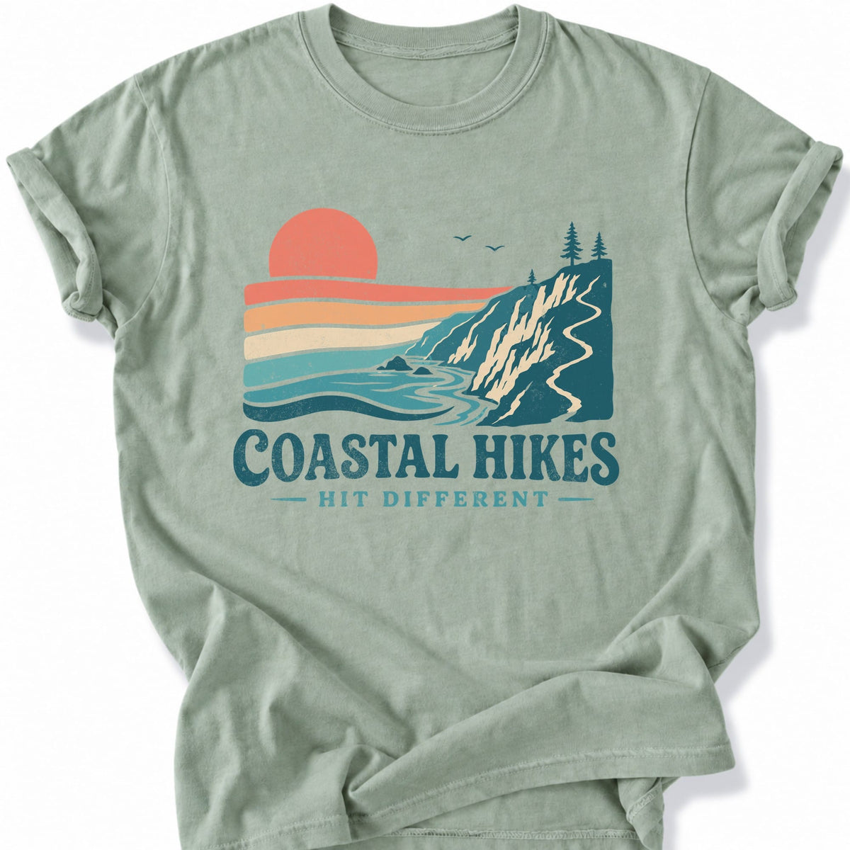 Printify T-Shirt Bay / S Coastal Hikes T-Shirt