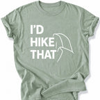 Printify T-Shirt Bay / S I'd Hike that - HAlf dome upper case black