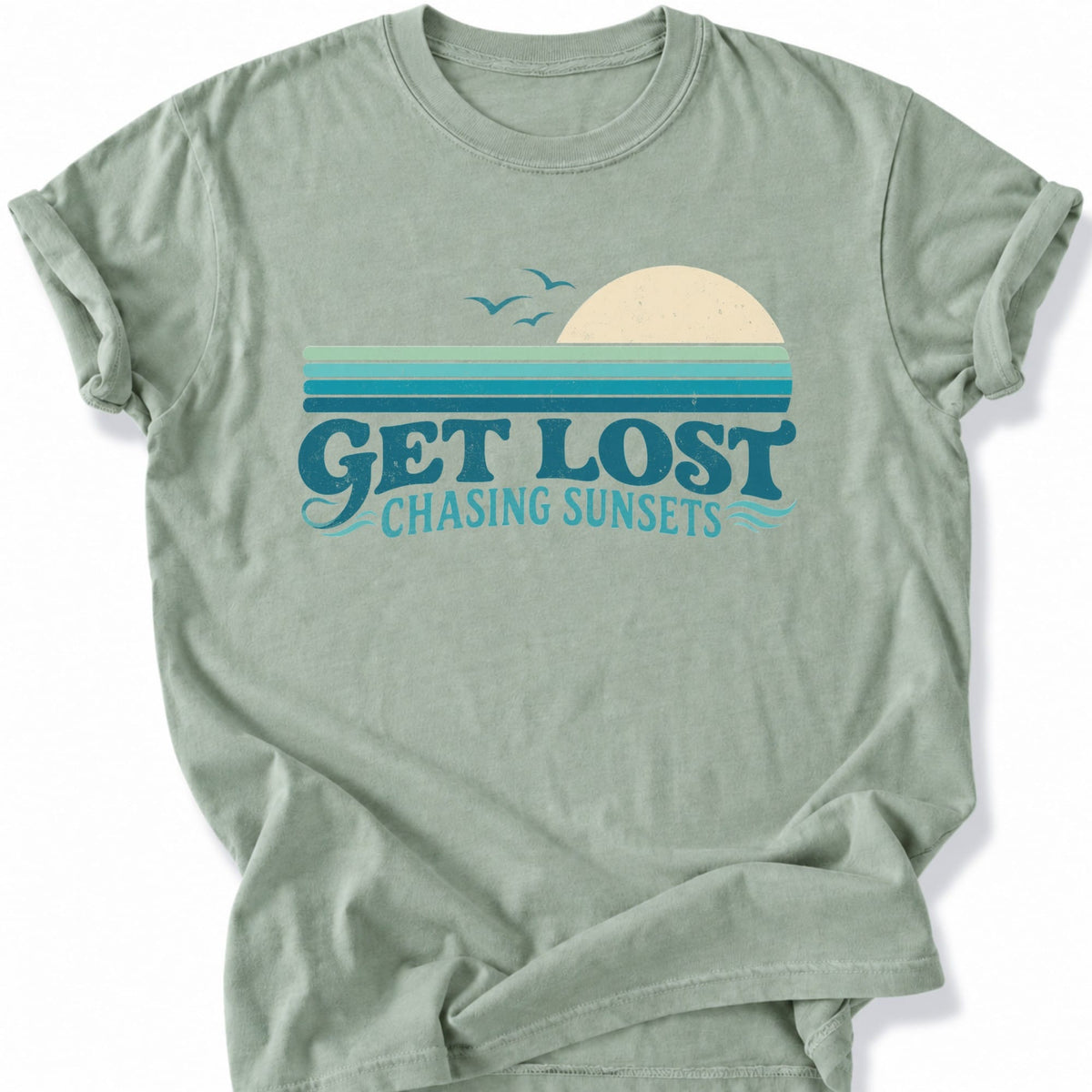 Printify T-Shirt Bay / S Lost In Sunsets T-Shirt