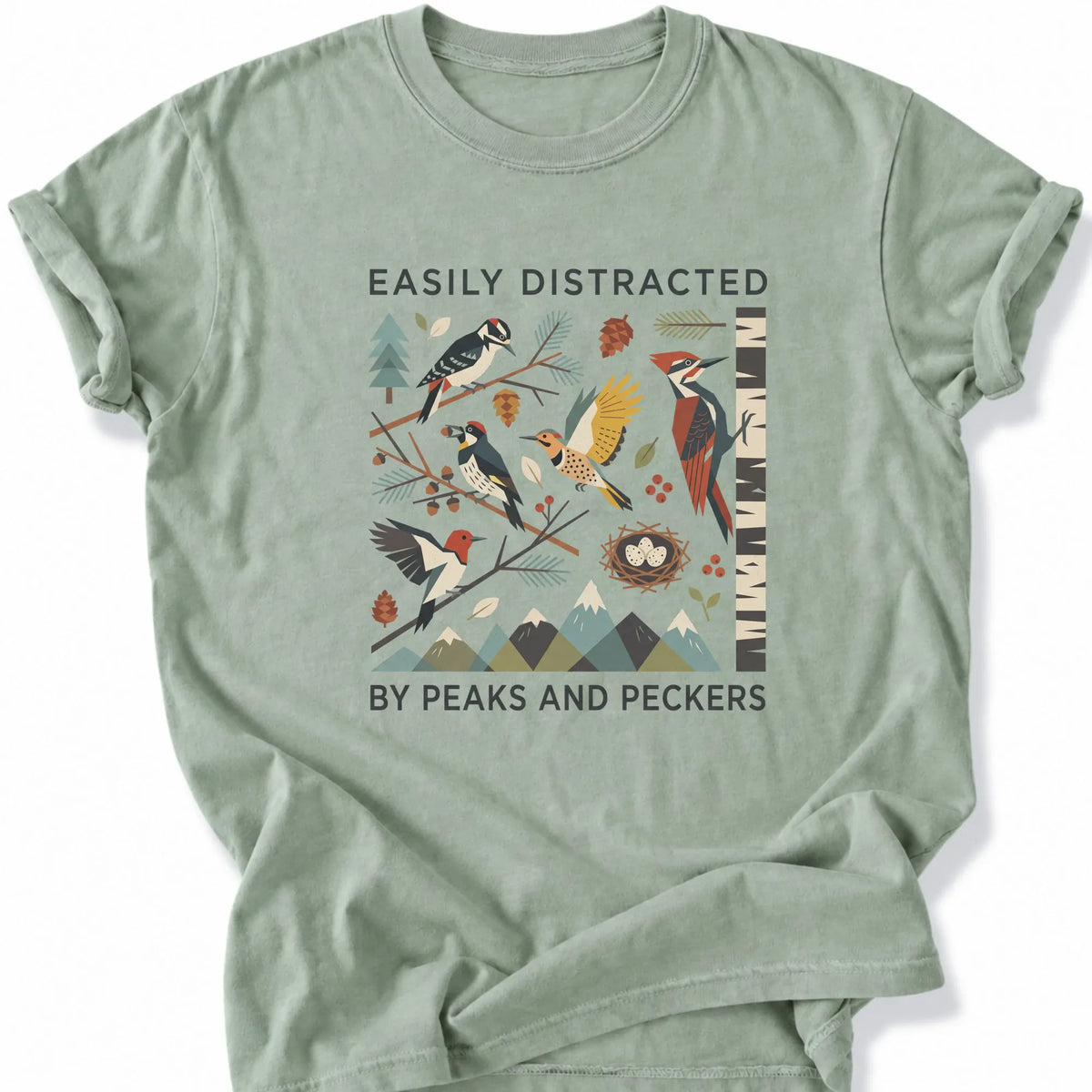 Printify T-Shirt Bay / S Peaks Peckers Bigfoot - Easily Distracted