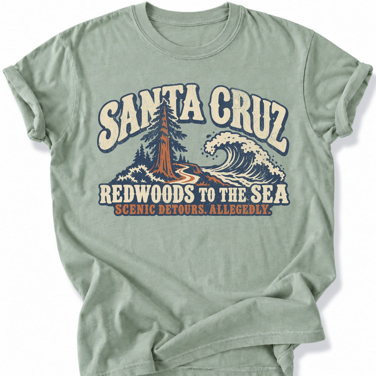 Printify T-Shirt Bay / S Santa Cruz Scenic T-Shirt