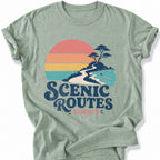 Printify T-Shirt Bay / S Scenic Routes Always T-Shirt