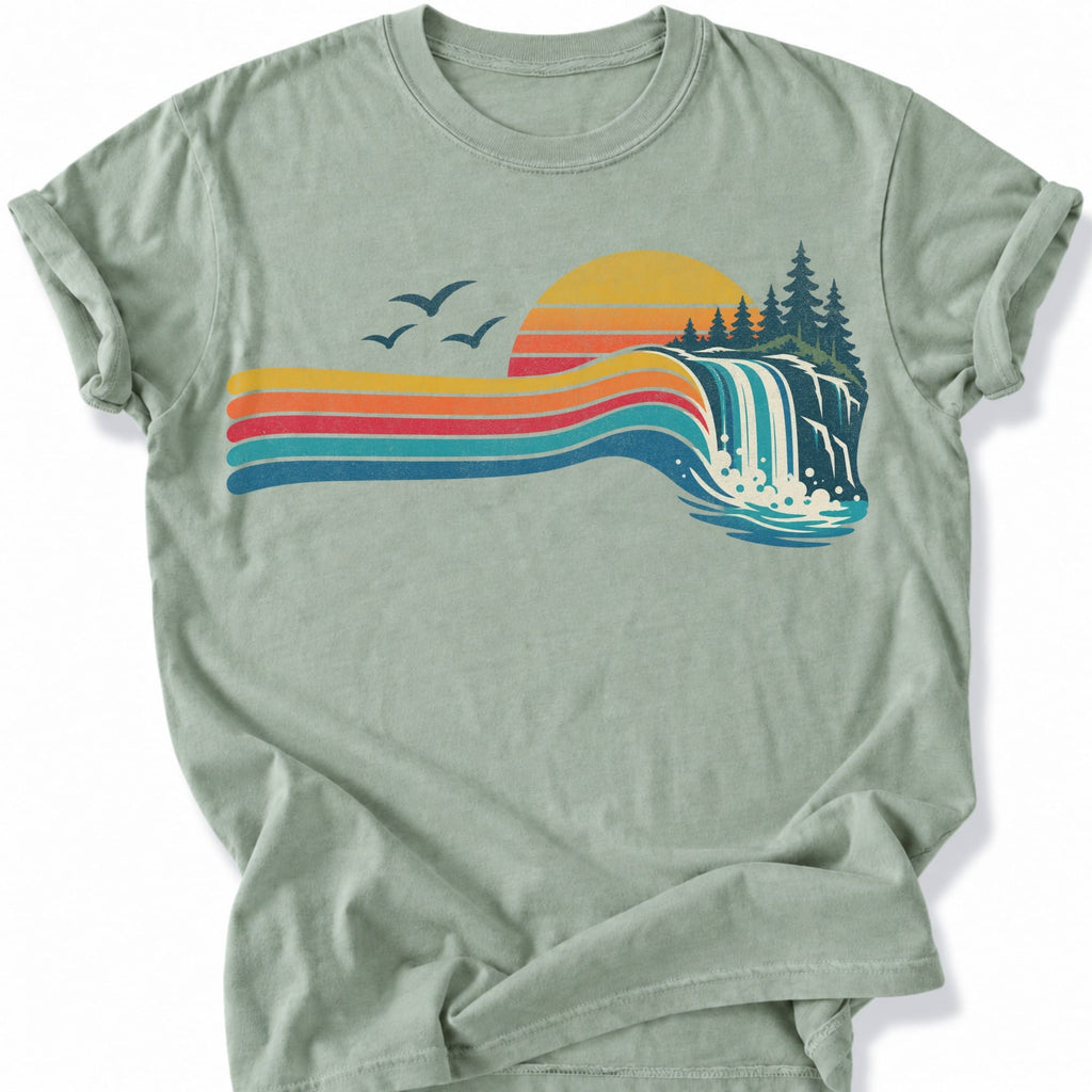 Printify T-Shirt Bay / S Waterfall Flow T-Shirt T-Shirt