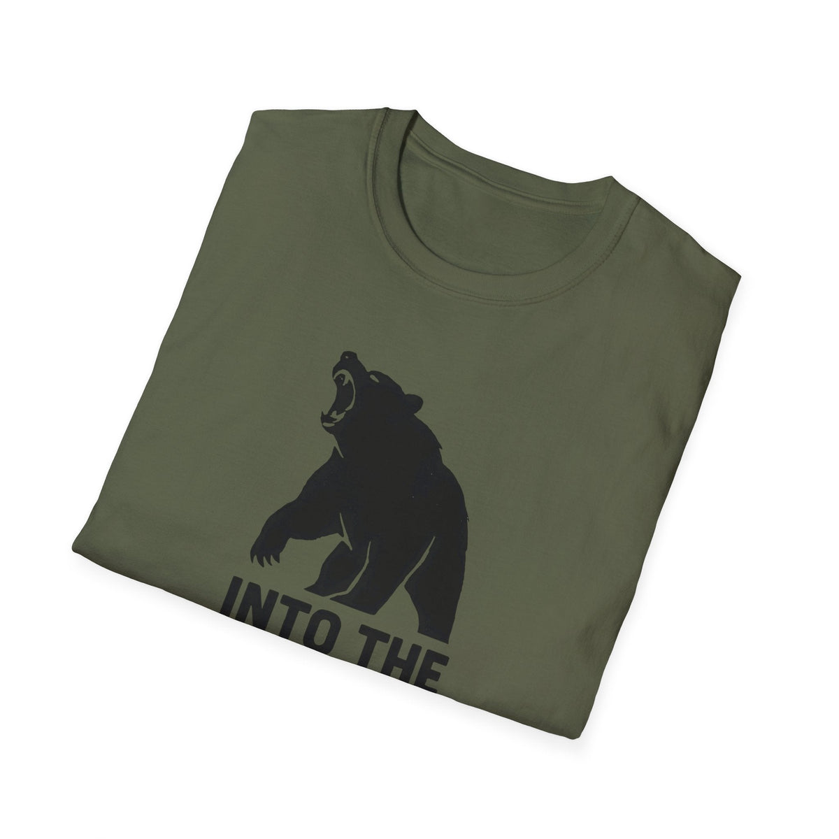 Printify T-Shirt Bear silhouette with text T-Shirt