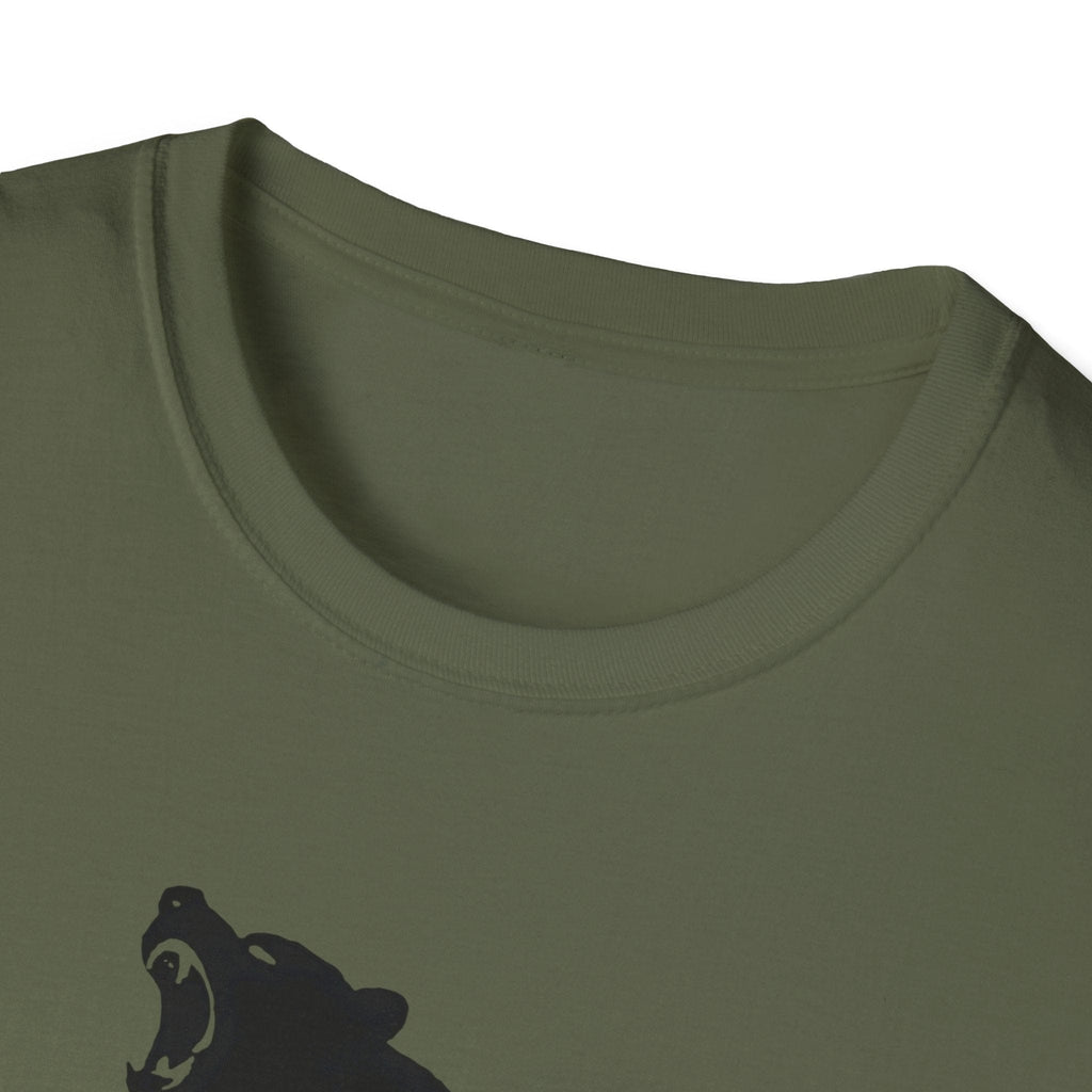 Printify T-Shirt Bear silhouette with text T-Shirt