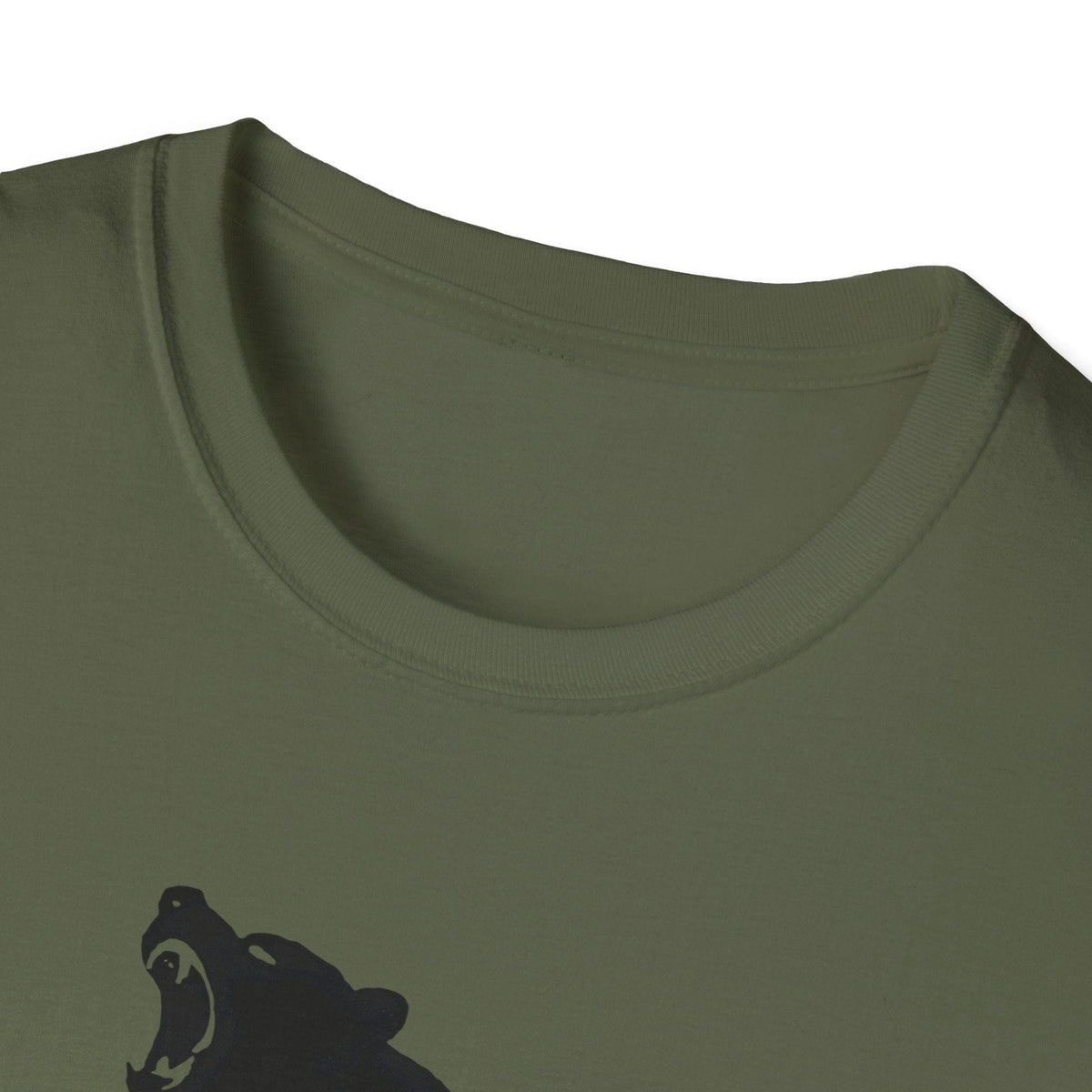 Printify T-Shirt Bear silhouette with text T-Shirt