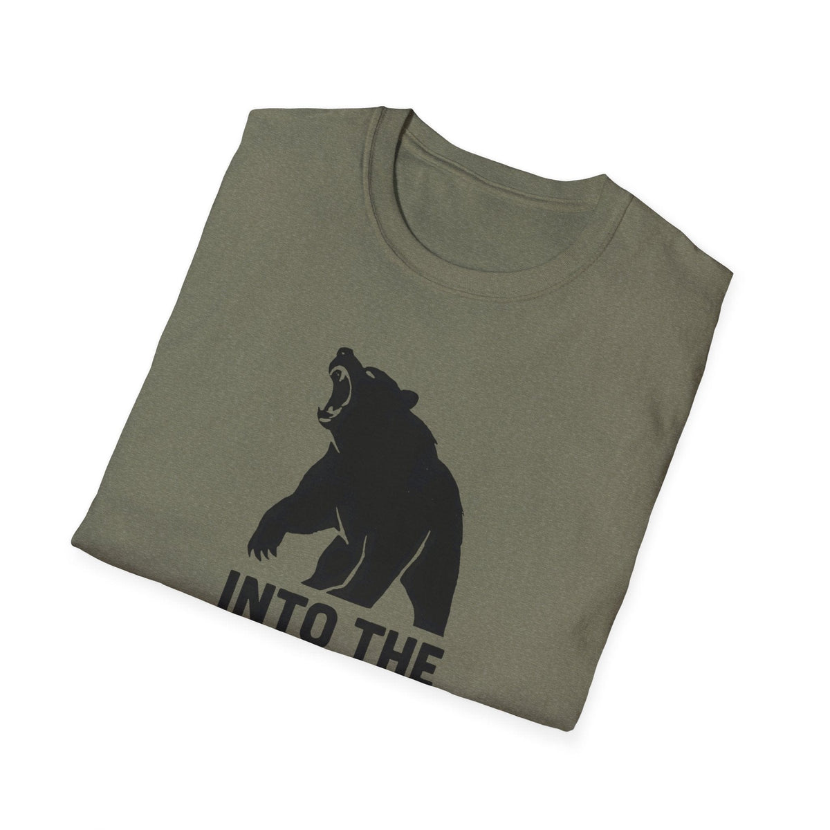 Printify T-Shirt Bear silhouette with text T-Shirt