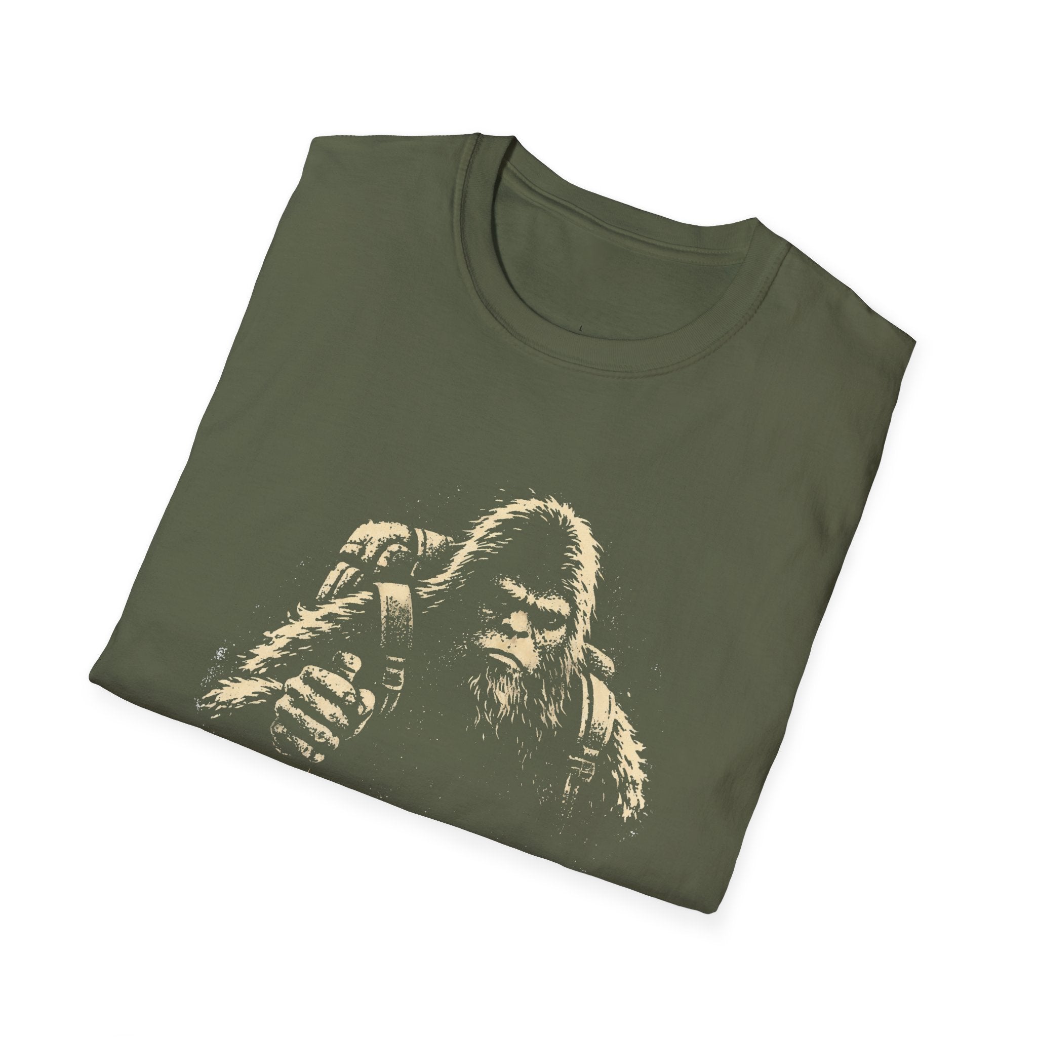 Printify T-Shirt Bigfoot Hiking