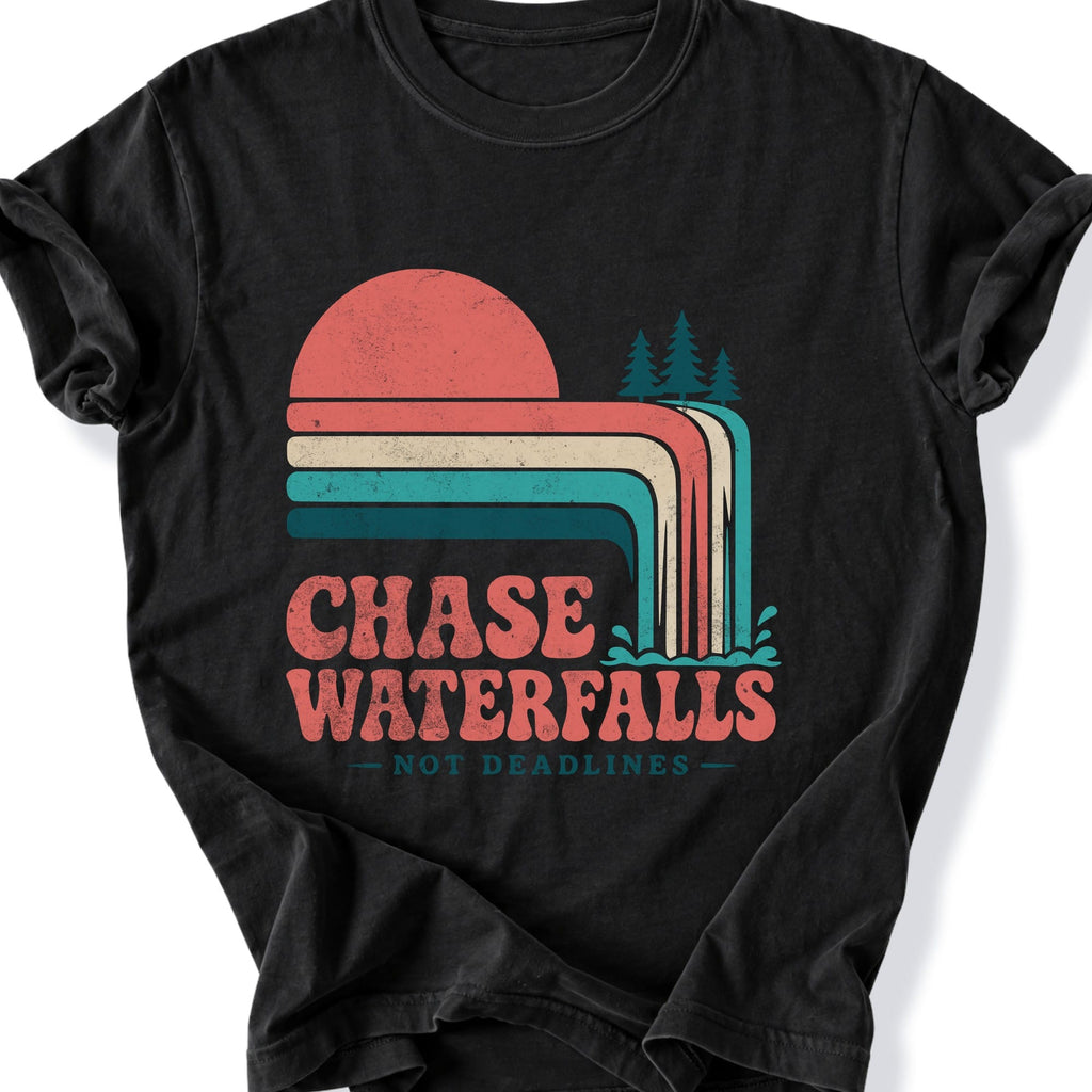 Printify T-Shirt Black / S Chase Waterfalls T-Shirt