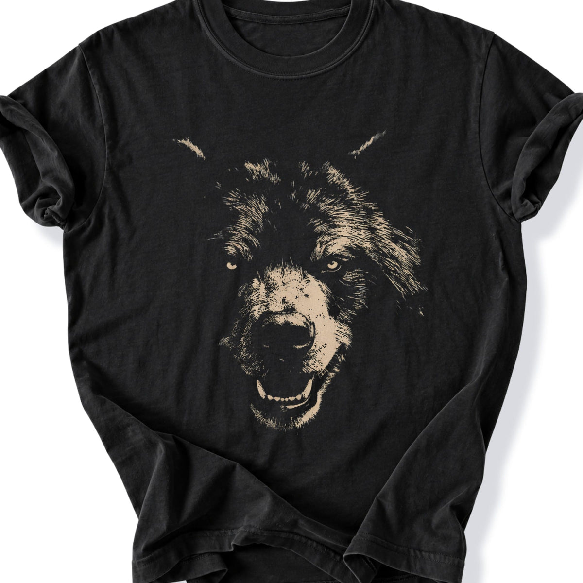 Printify T-Shirt Black / S Gritty Bear Scare T-Shirt