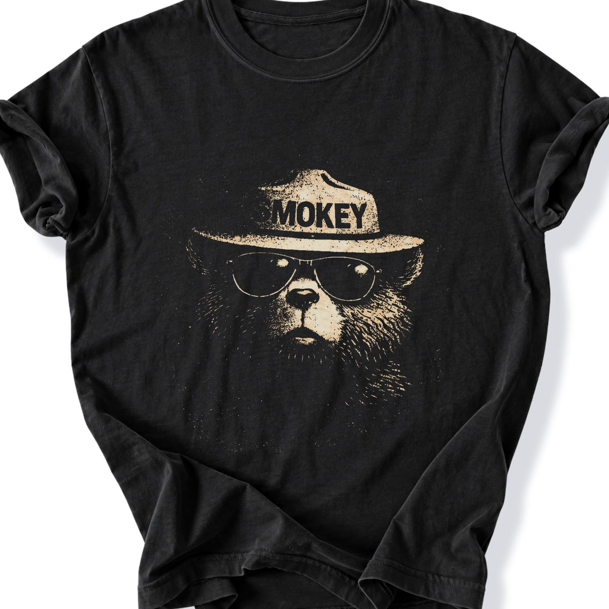 Printify T-Shirt Black / S Gritty Cute Smokey T-Shirt