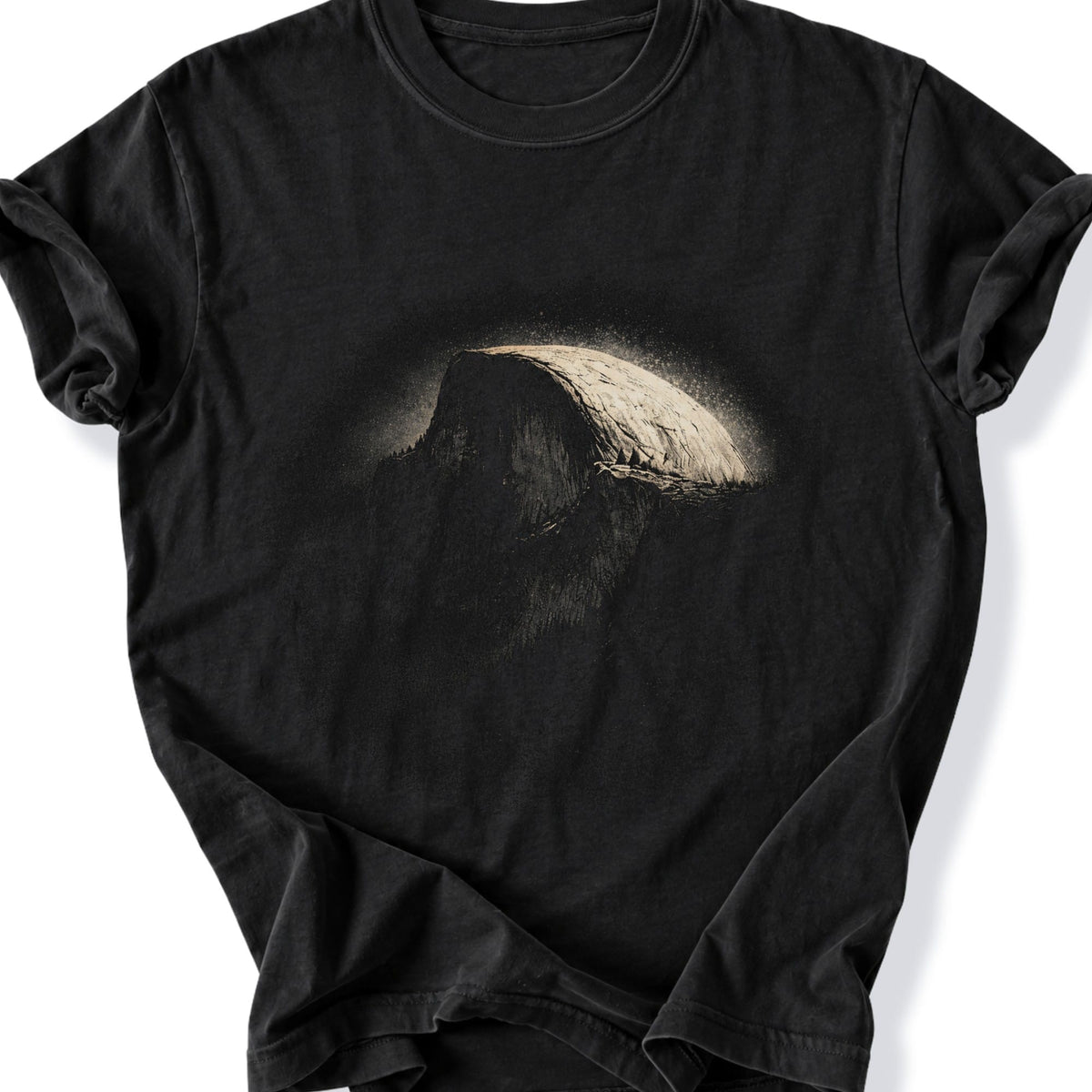 Printify T-Shirt Black / S Gritty Half Dome T-Shirt