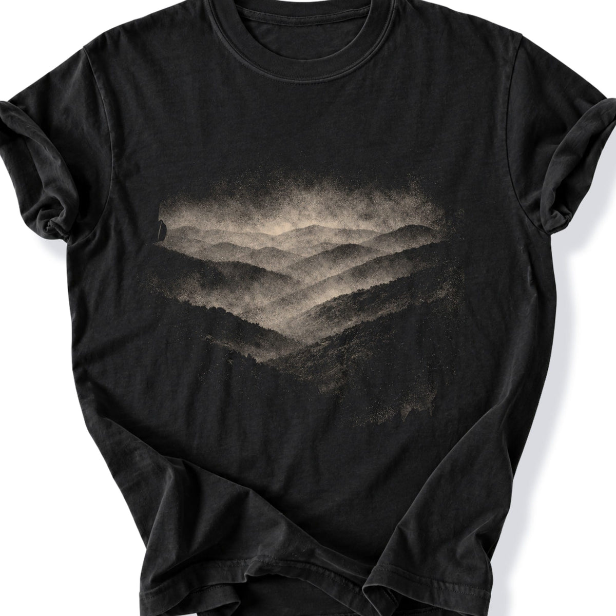 Printify T-Shirt Black / S Gritty Misty Appalachians T-Shirt