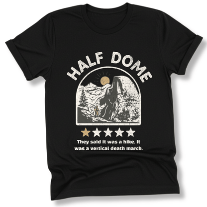 Printify T-Shirt Black / S Half Dome One Star Review T-Shirt