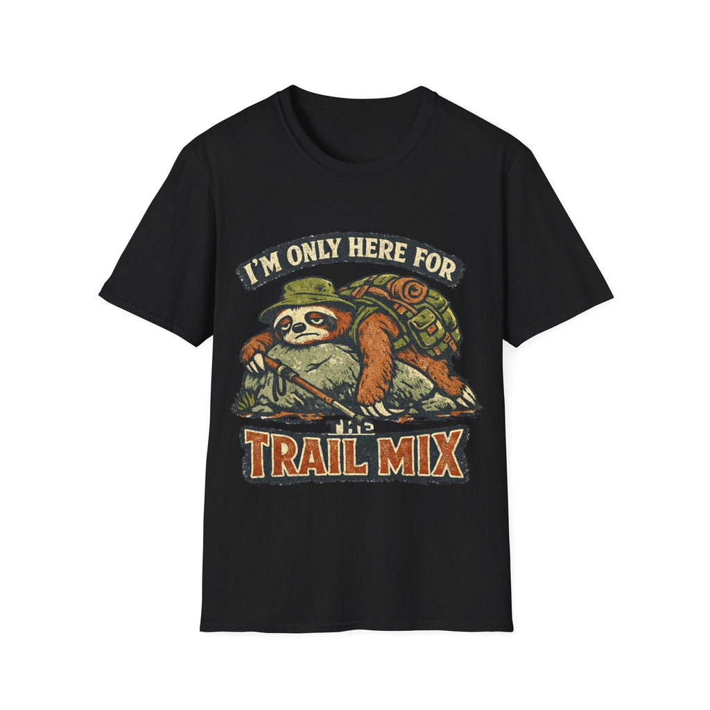 Printify T-Shirt Black / S Here For The Trail Mix