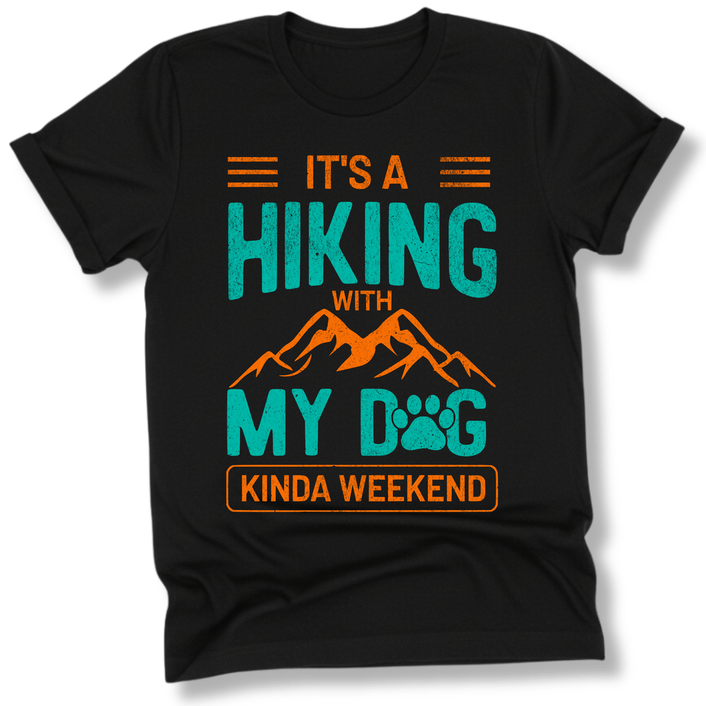 Printify T-Shirt Black / S Hiking with my dog