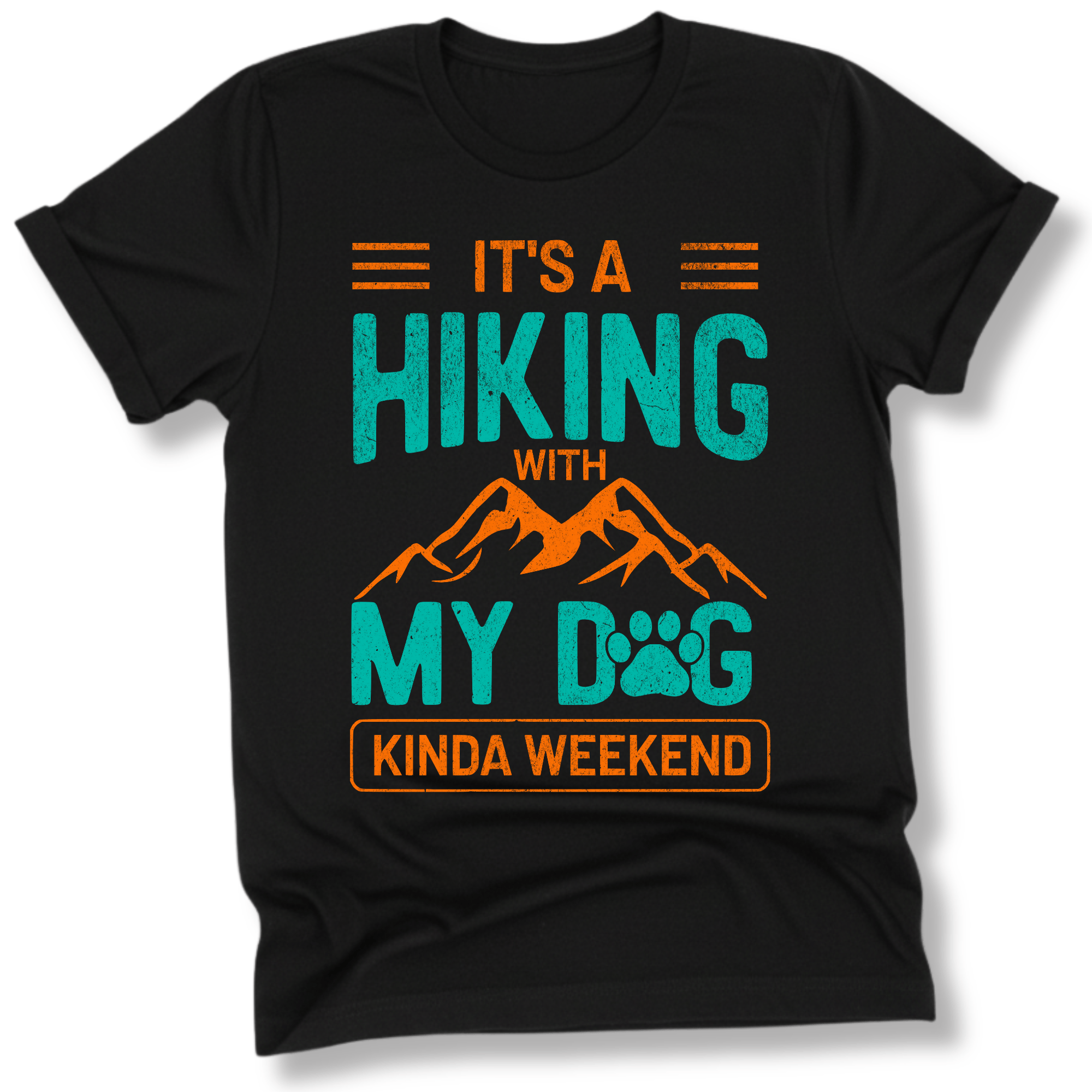Printify T-Shirt Black / S Hiking with my dog