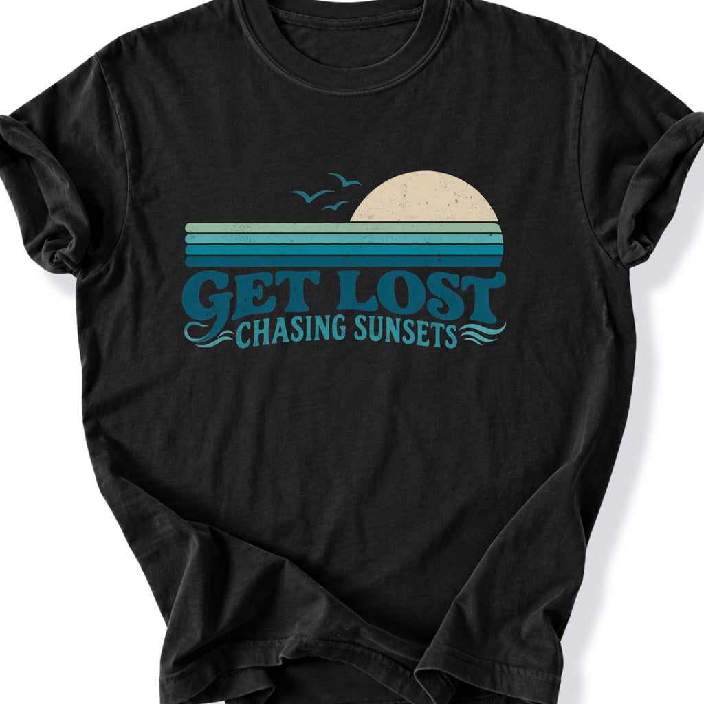 Printify T-Shirt Black / S Lost In Sunsets T-Shirt