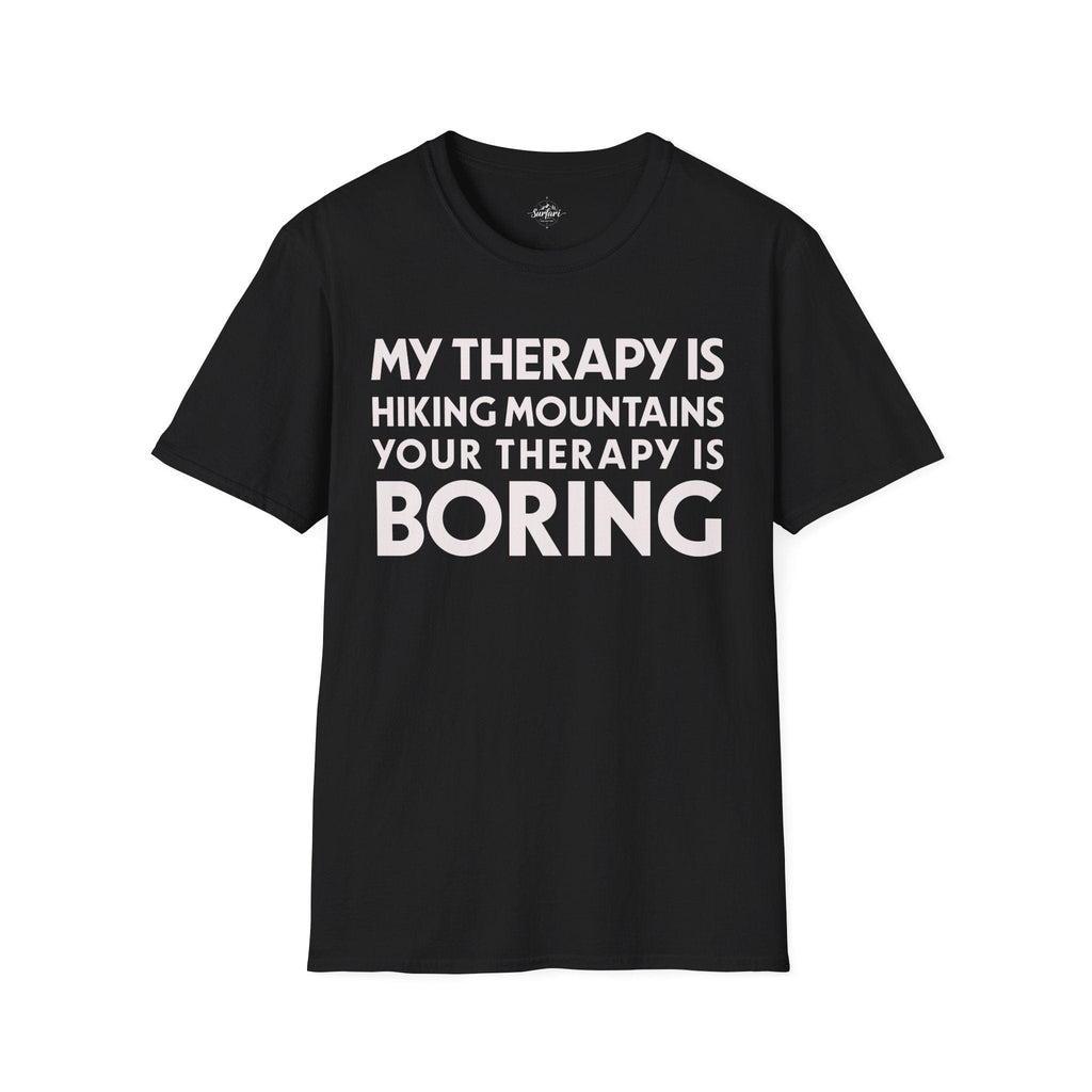 Printify T-Shirt Black / S My Therapy is Hiking