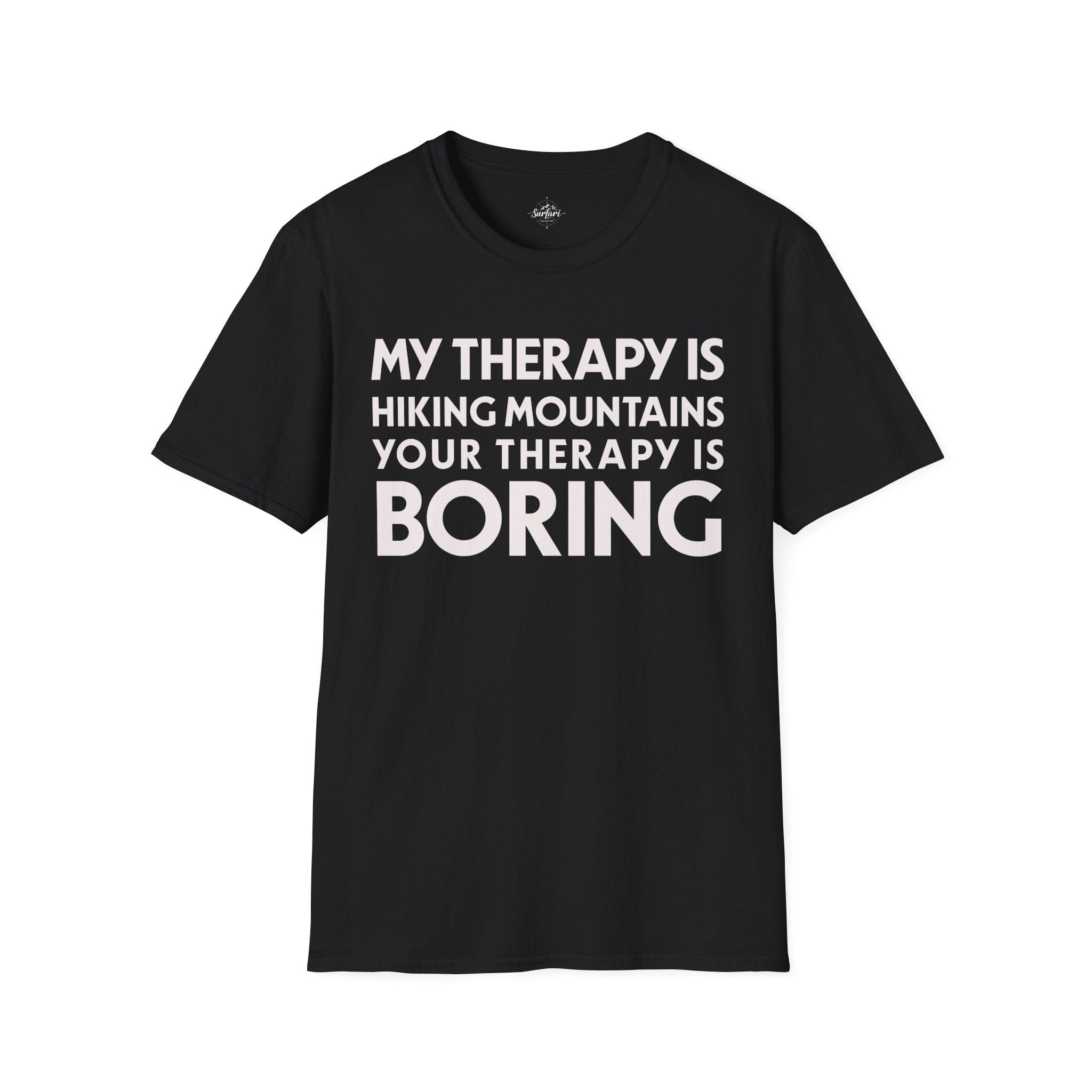 Printify T-Shirt Black / S My Therapy is Hiking