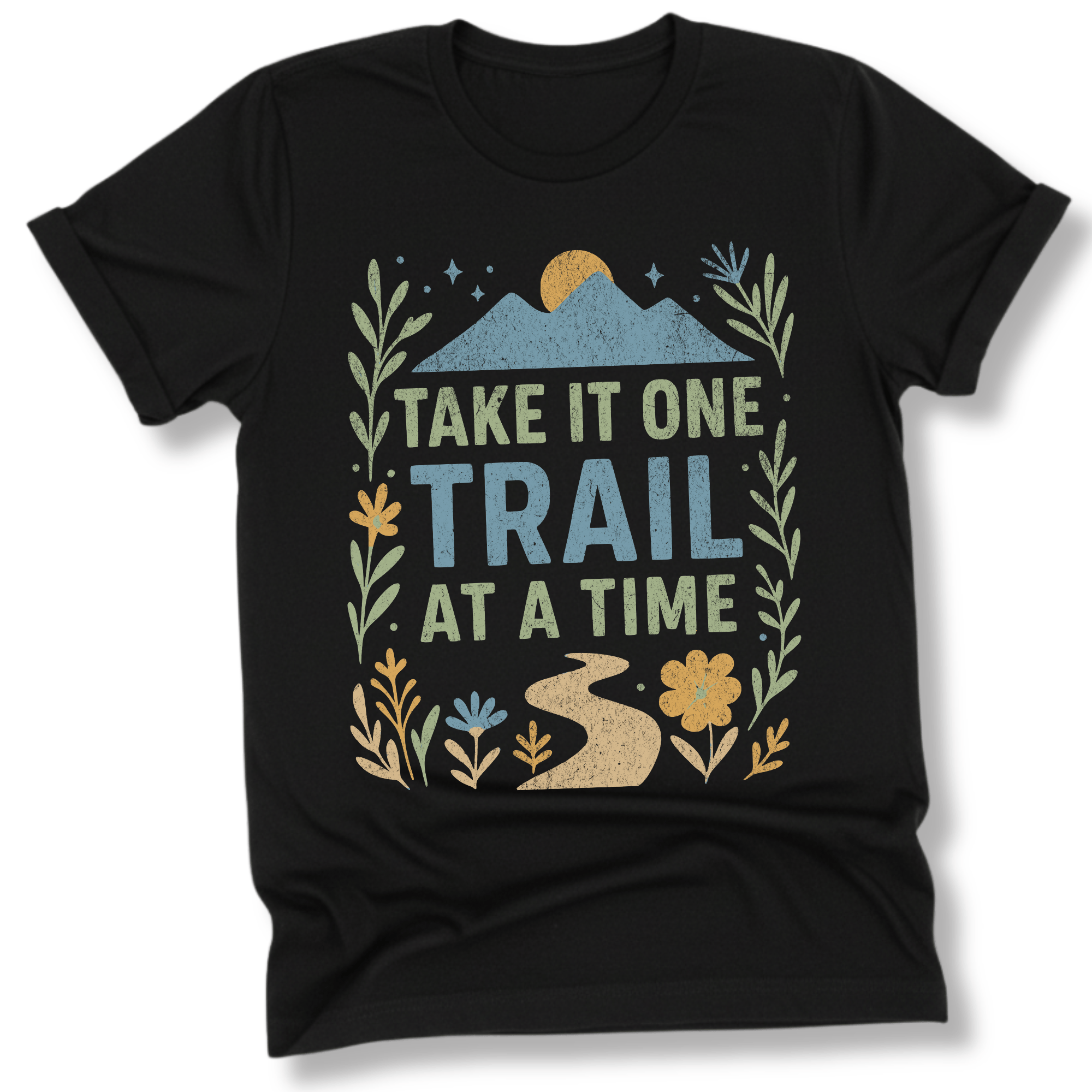 Printify T-Shirt Black / S One trail at a time