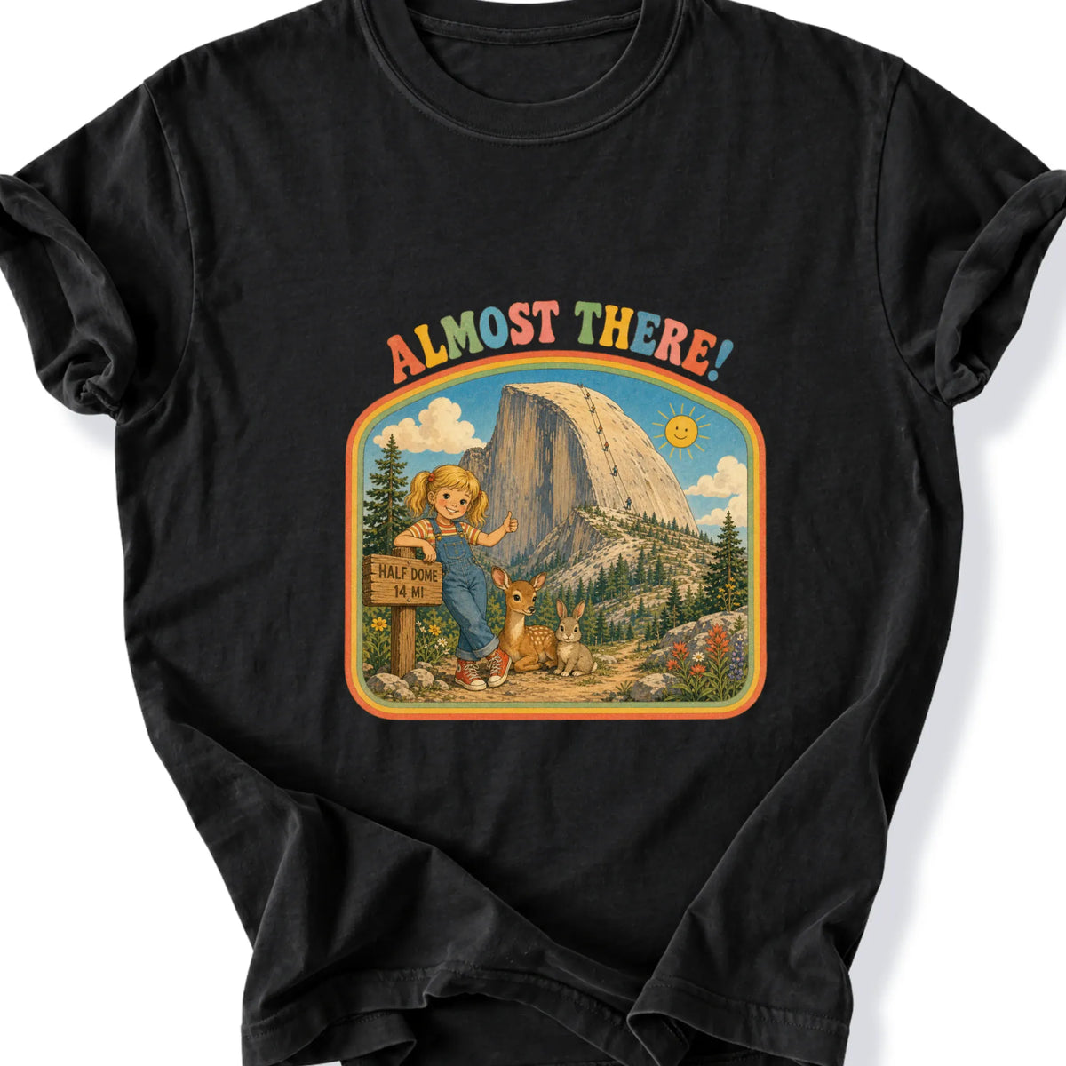 Printify T-Shirt Black / S Peaks Peckers Bigfoot - Almost There!