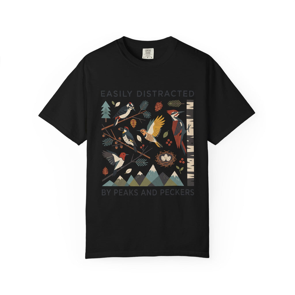 Printify T-Shirt Black / S Peaks Peckers Bigfoot - Easily Distracted