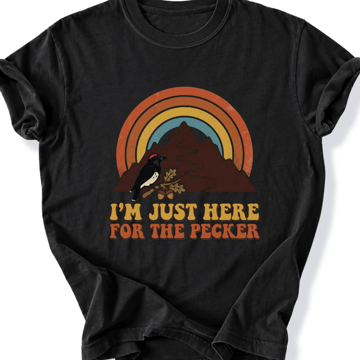 Printify T-Shirt Black / S Peaks Peckers Bigfoot - Retro Pecker