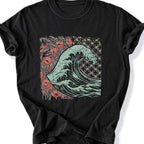 Printify T-Shirt Black / S Petal Tide T-Shirt