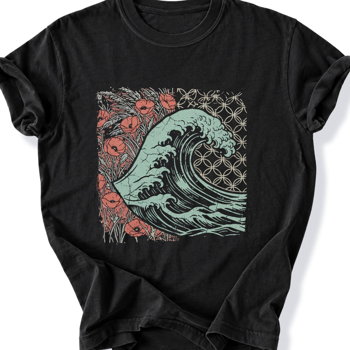 Printify T-Shirt Black / S Petal Tide T-Shirt