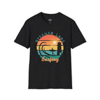 Printify T-Shirt Black / S Pleasure Point Surfing T-Shirt