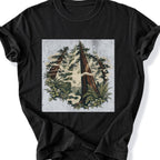 Printify T-Shirt Black / S Redwood Cathedral T-Shirt