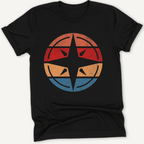 Printify T-Shirt Black / S Retro Sunset Compass