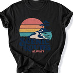 Printify T-Shirt Black / S Scenic Routes Always T-Shirt