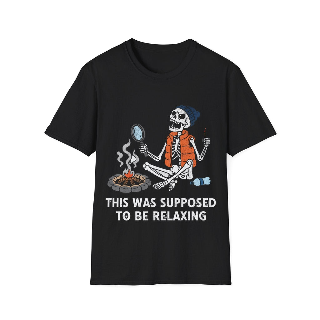 Printify T-Shirt Black / S Skeleton Relaxing