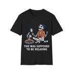 Printify T-Shirt Black / S Skeleton Relaxing