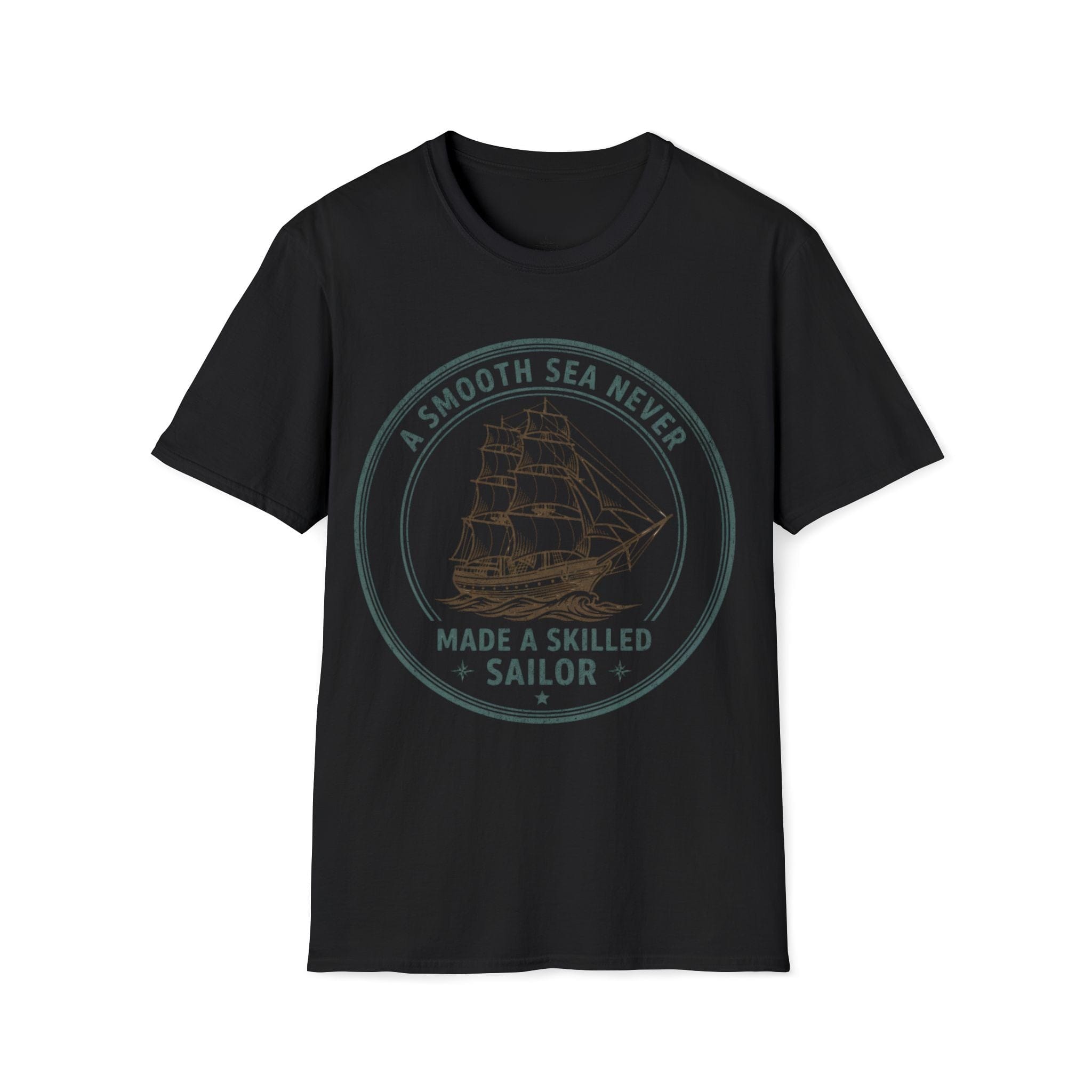 Printify T-Shirt Black / S Smooth Seas