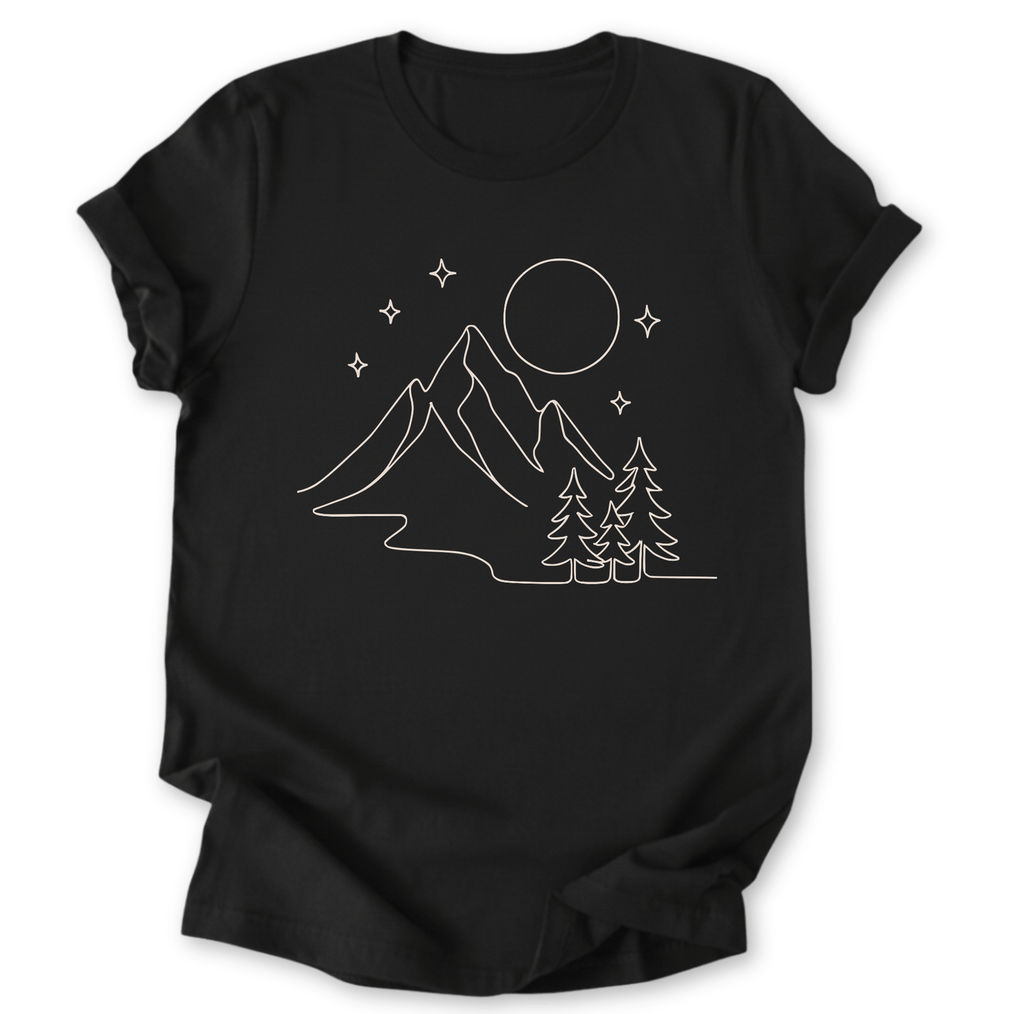 Printify T-Shirt Black / S Starry Night