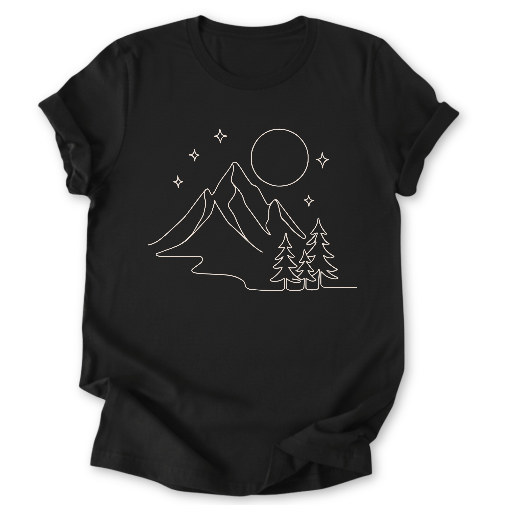 Printify T-Shirt Black / S Starry Night