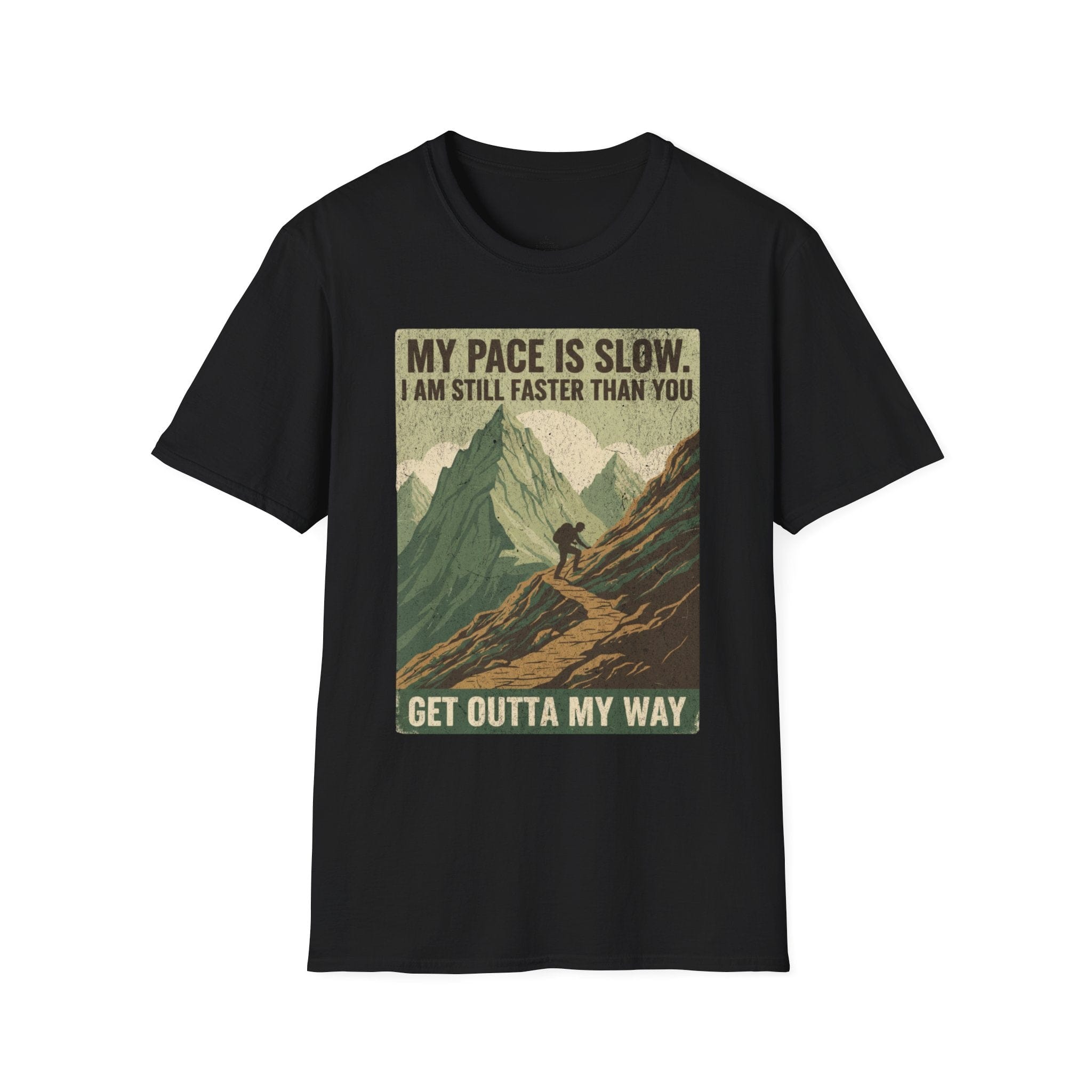 Printify T-Shirt Black / S Trump Hikes - Faster Than you
