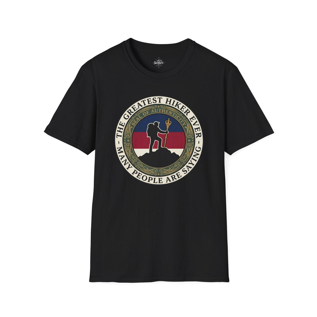 Printify T-Shirt Black / S Trump Hikes - The Greatest hiker ever