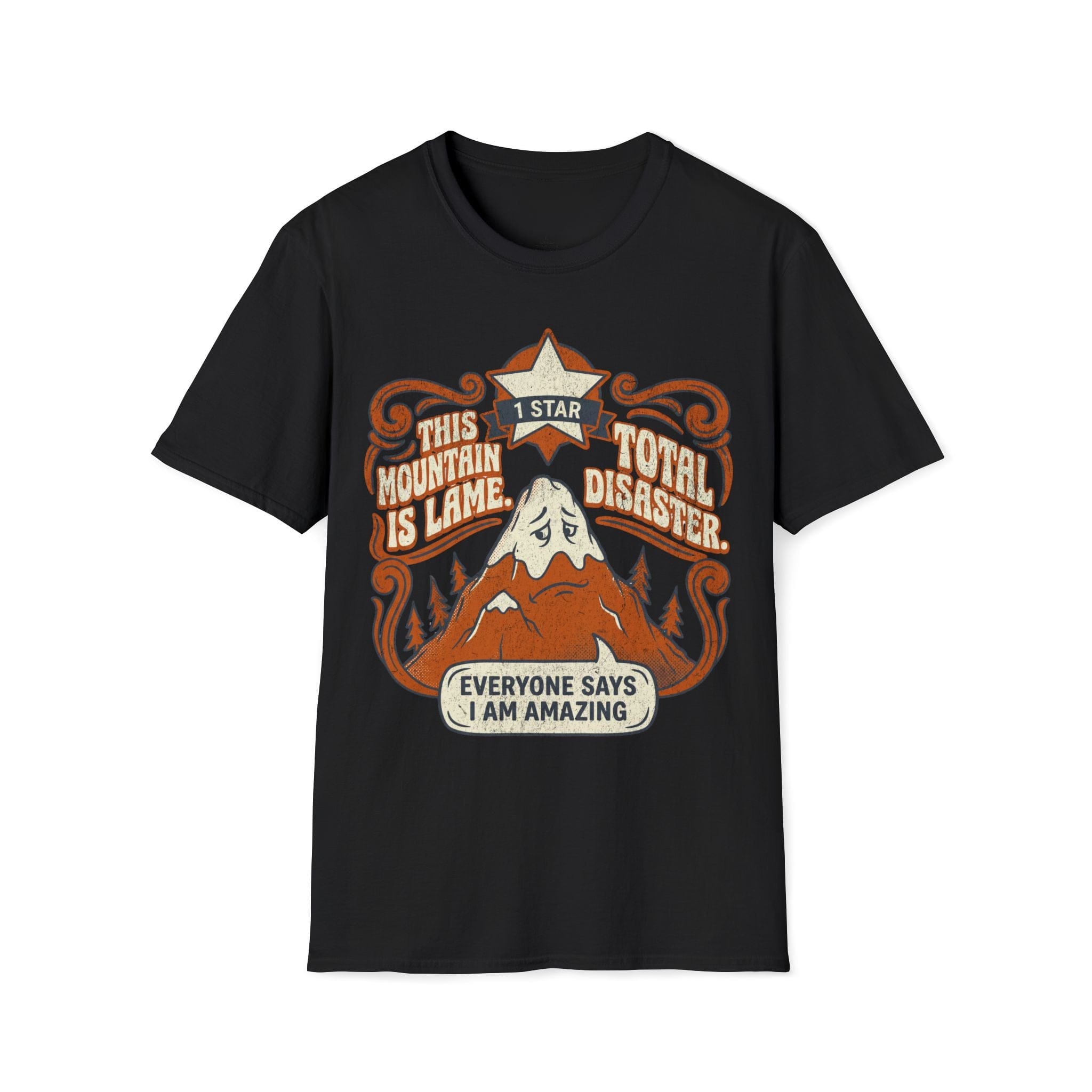 Printify T-Shirt Black / S Trump Hikes - This Mountain is Lame