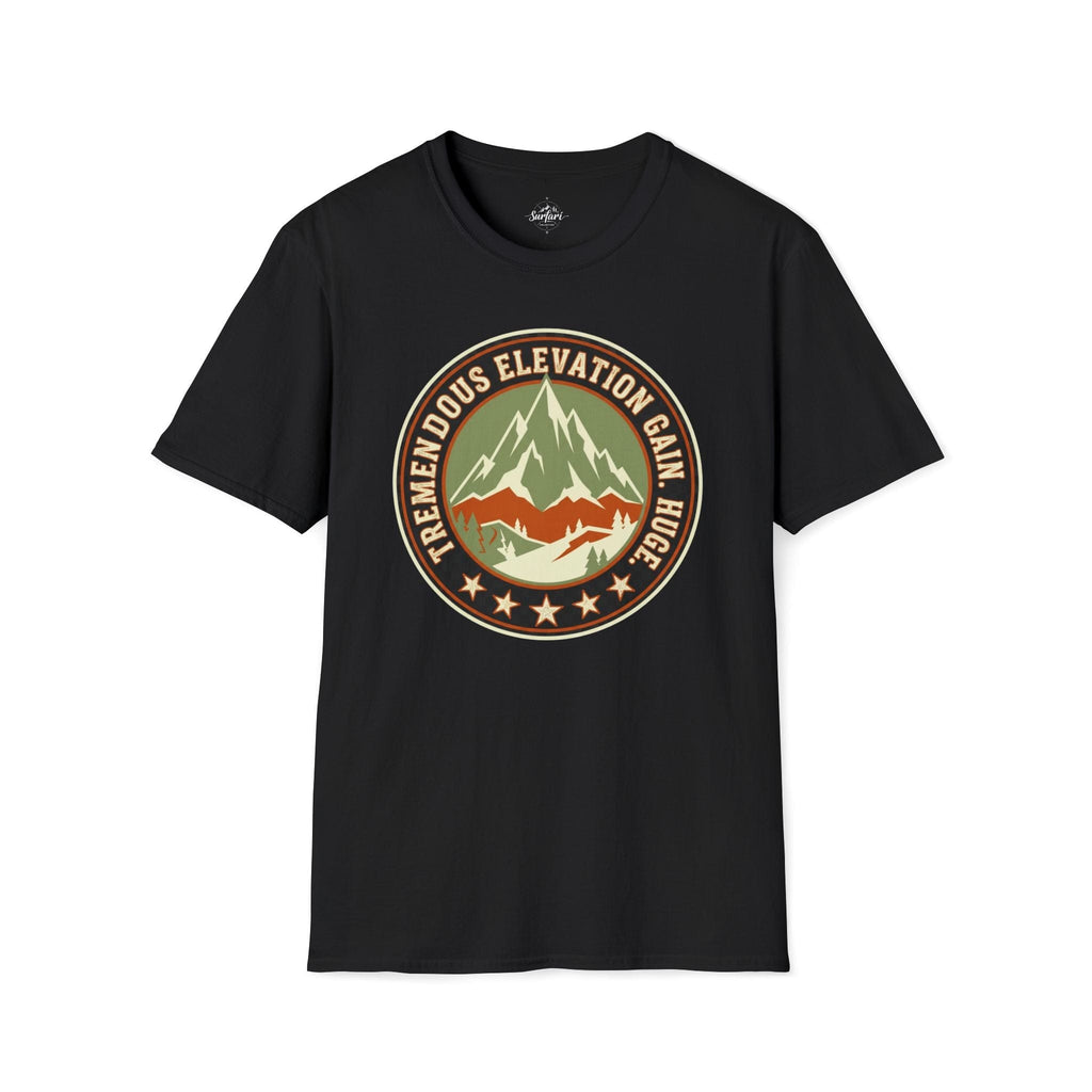 Printify T-Shirt Black / S Trump Hikes - Tremendous Elevation Gain - HUGE!