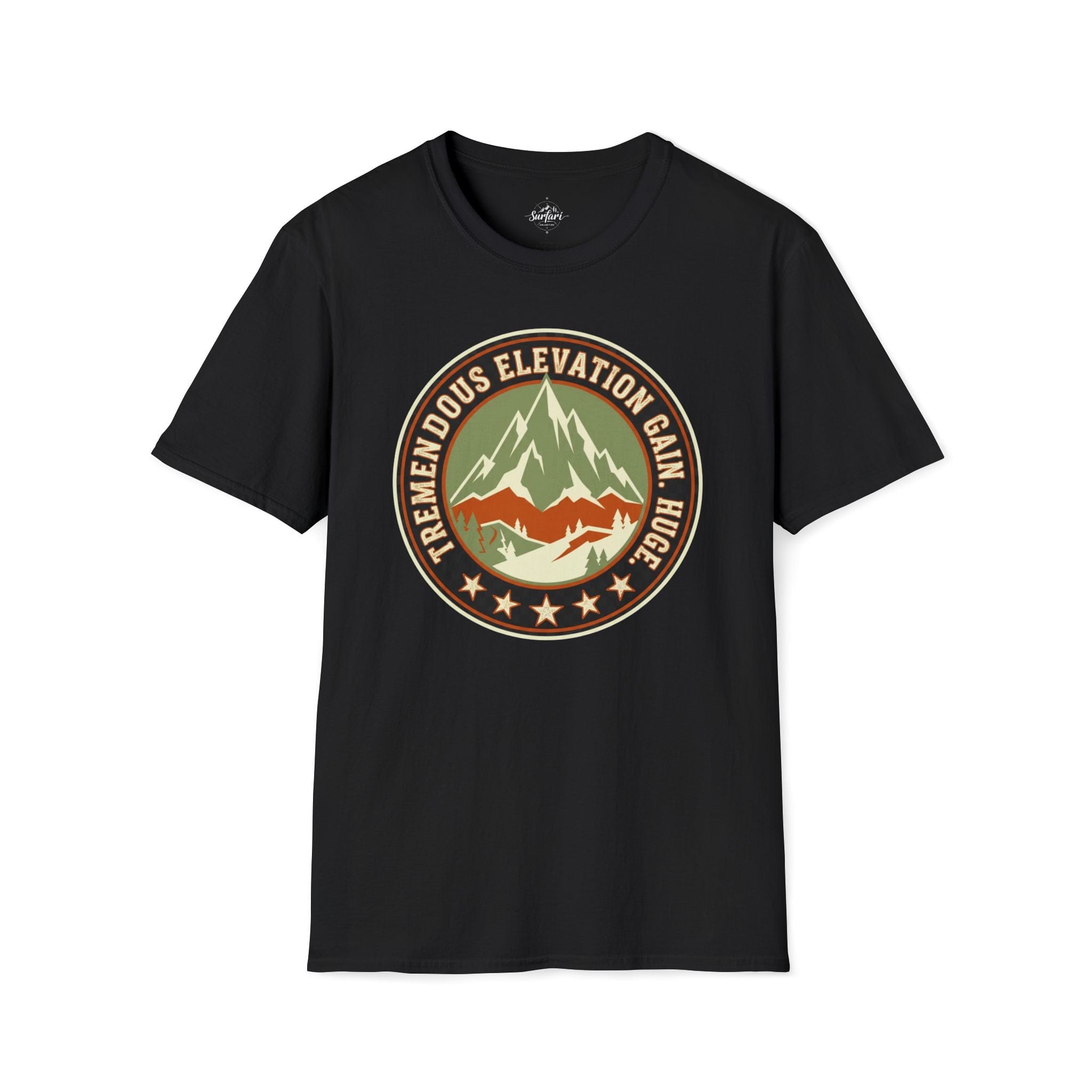 Printify T-Shirt Black / S Trump Hikes - Tremendous Elevation Gain - HUGE!