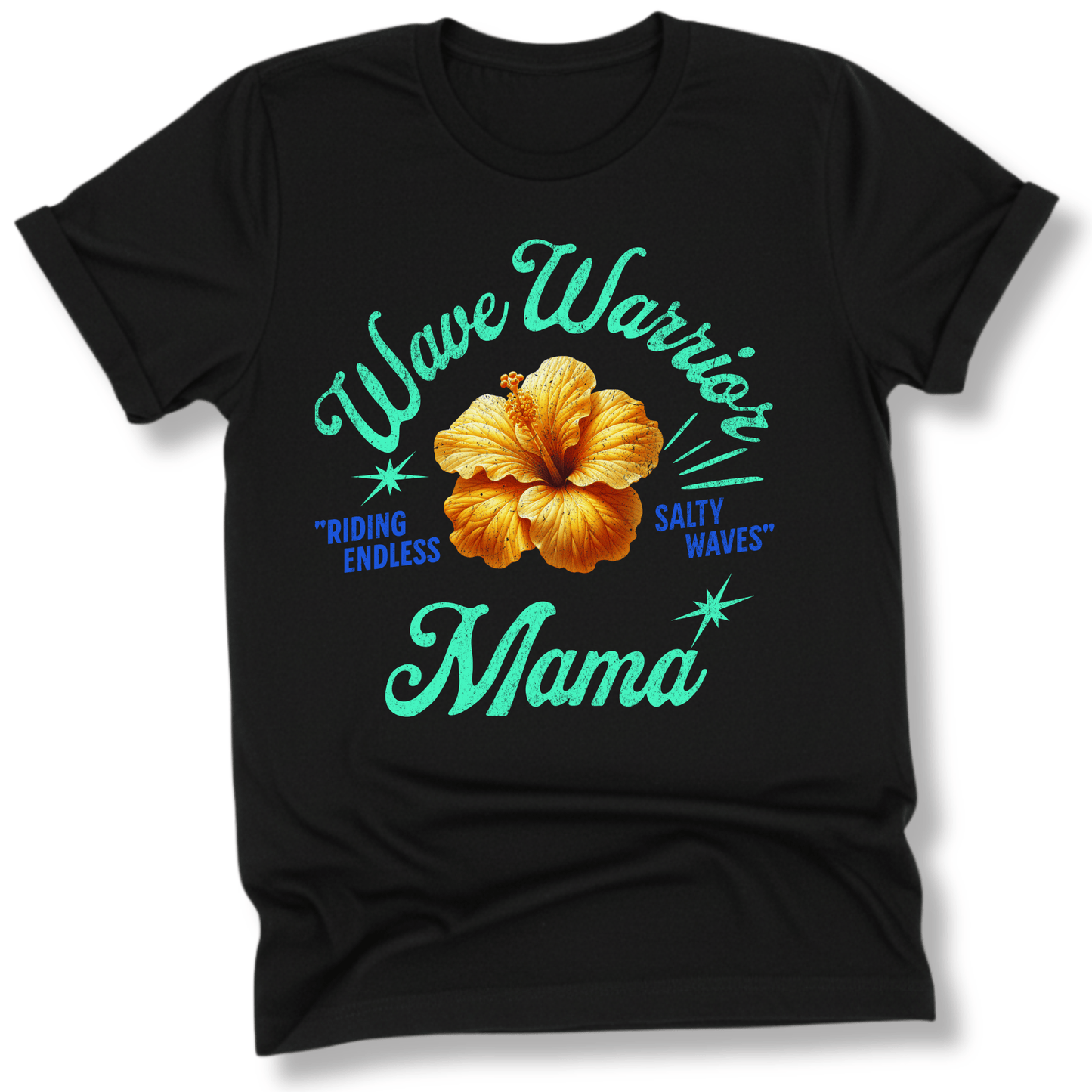 Printify T-Shirt Black / S Wave Warrior Mama