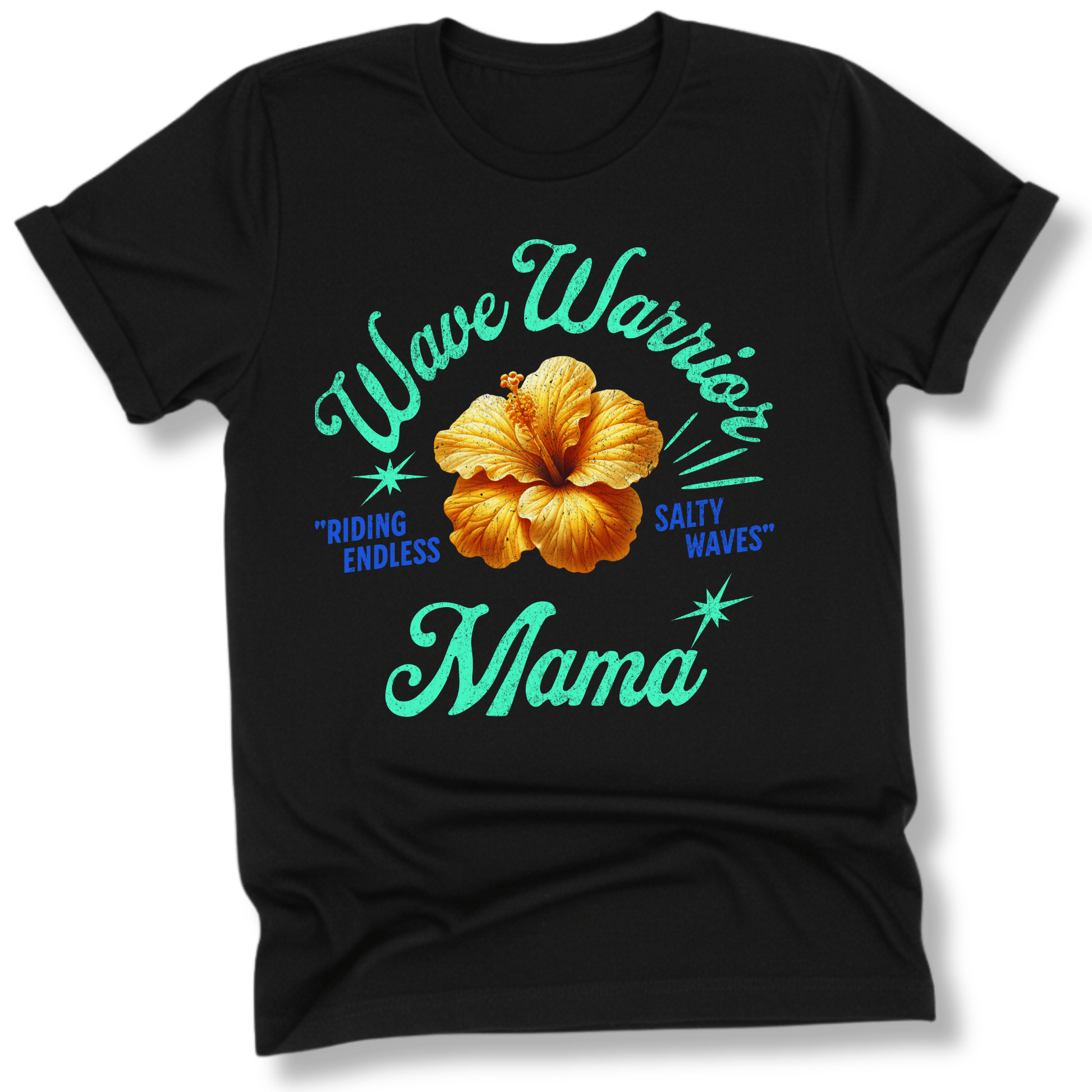 Printify T-Shirt Black / S Wave Warrior Mama
