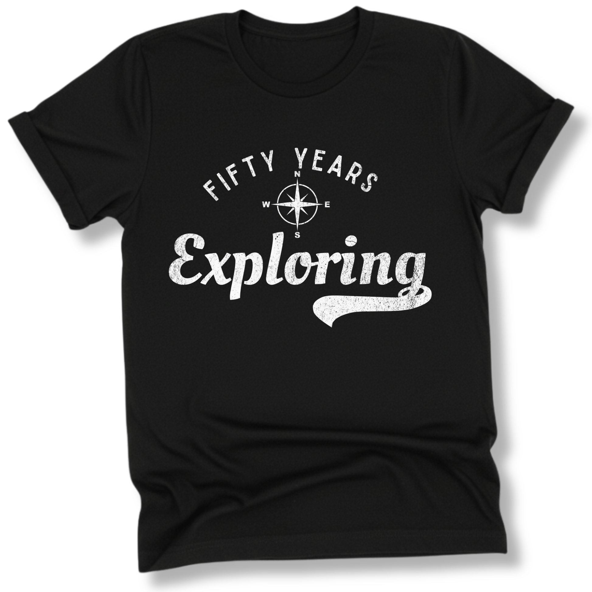 Printify T-Shirt Black / XS 50 Years Exploring