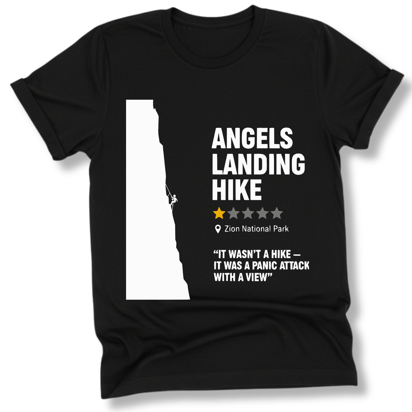 Printify T-Shirt Black / XS Angels Landing