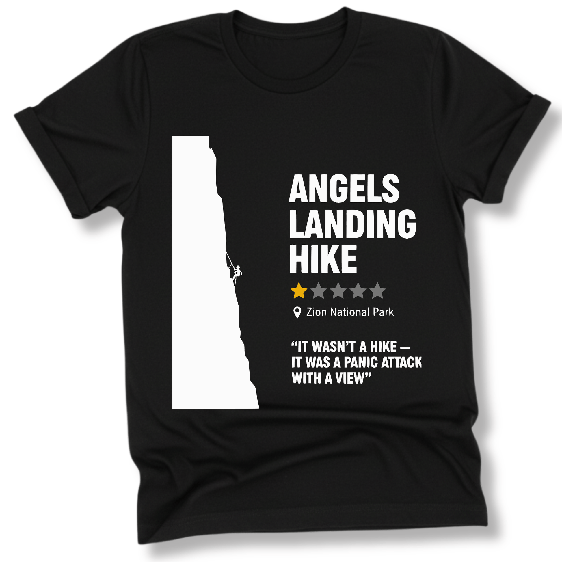Printify T-Shirt Black / XS Angels Landing